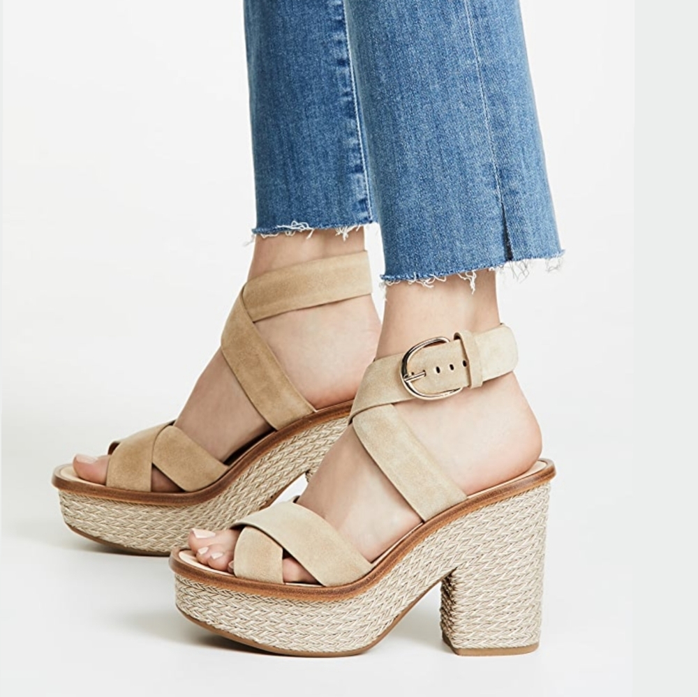 Joie Tanglee Platform Espadrille Sandals in Sand